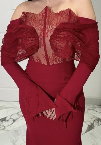 دانتيل فرنسي + شك يدوي