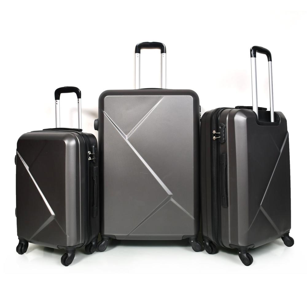 مورانو طقم شنط سفر فايبر 3 قطع رصاصي