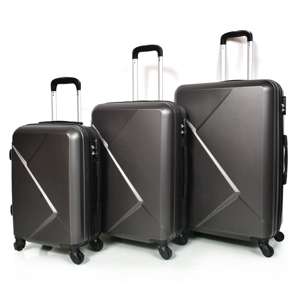 مورانو طقم شنط سفر فايبر 3 قطع رصاصي