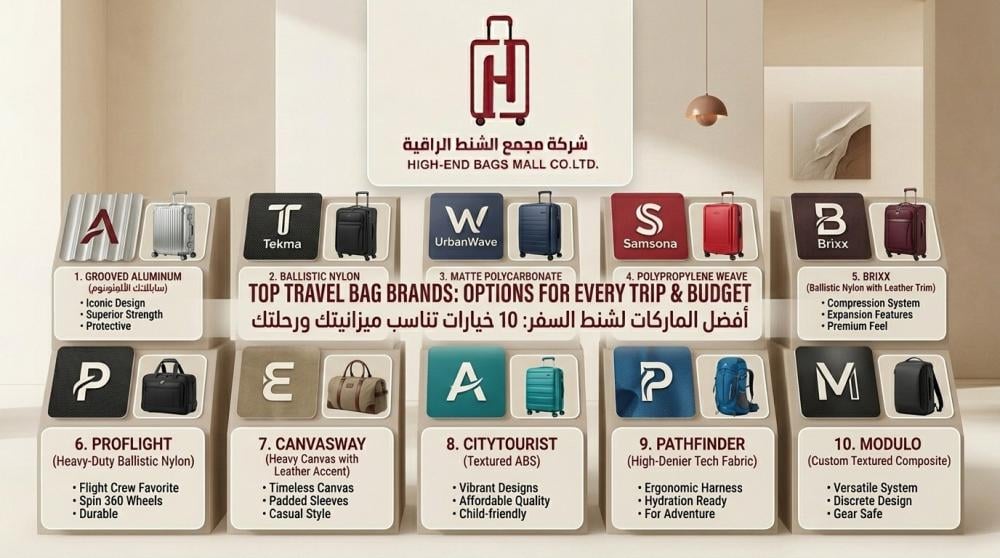 افضل ماركة حقائب سفر - شركة مجمع الشنط الراقيه