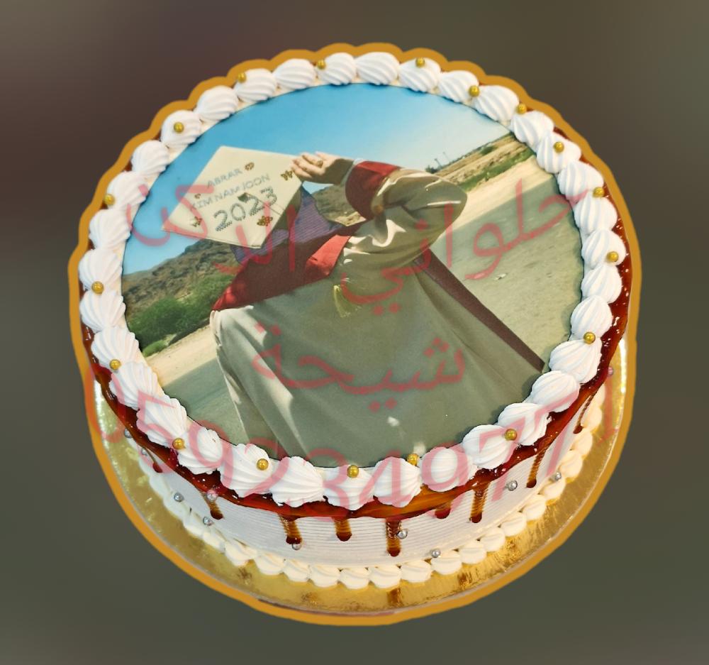 كيك مع طباعة