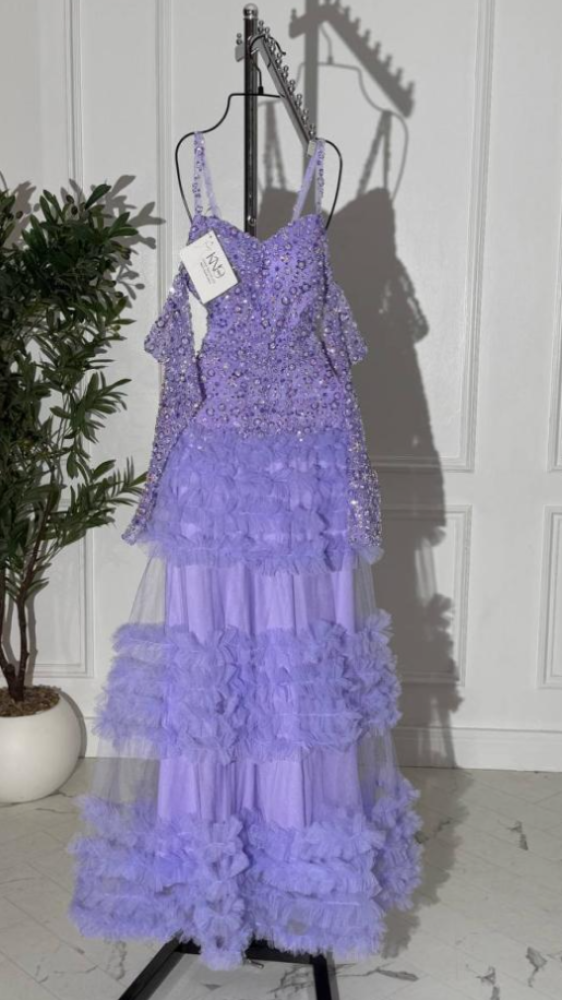 اجمل فساتين سهرة من قماش التل  2026