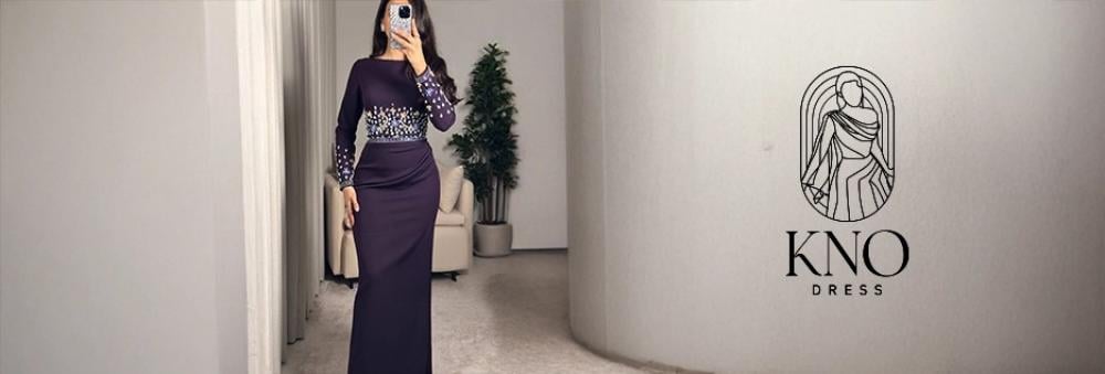 فساتين اكمام طويله