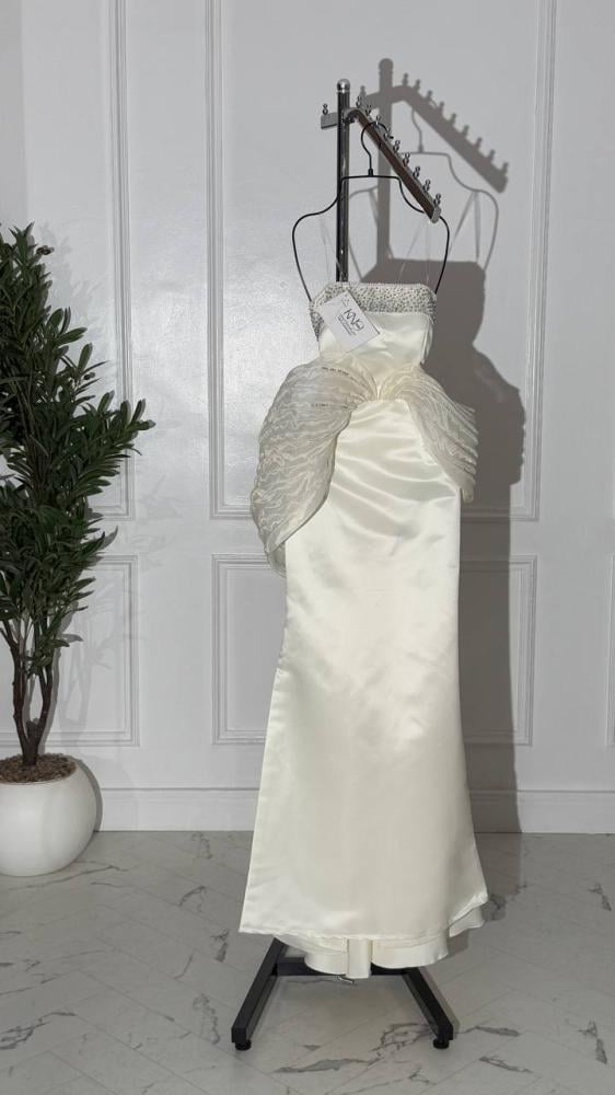 فستان سهره سكري تفته وتر جازار مطرز