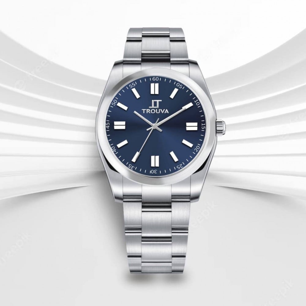 Silver and blue clearance watch