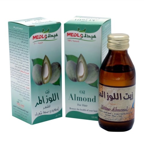زيت اللوز المر للشعر ميدلو 125مل