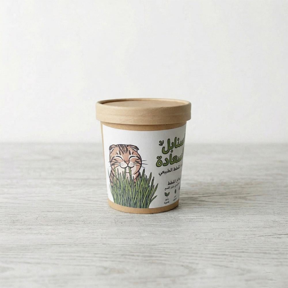 عشبة القمح العضوية للقطط