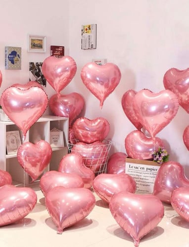 بالون هيلوم heart pink