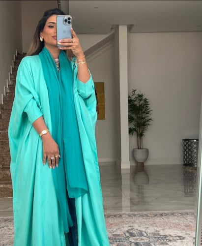 Mermaid blue w silk