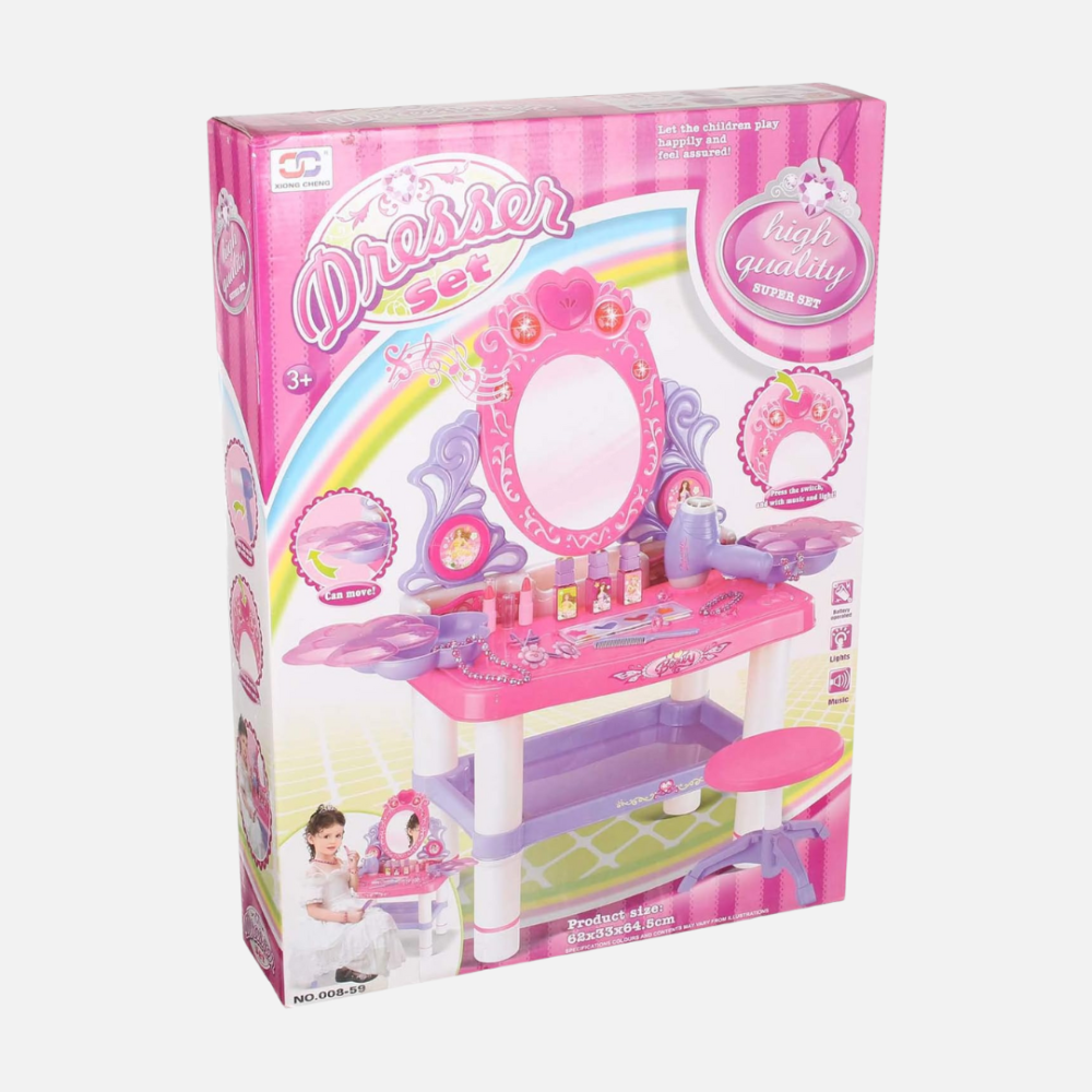 طقم تسريحة للبنات مع اكسسوارات - شيونج شينج  - حكاية طفل