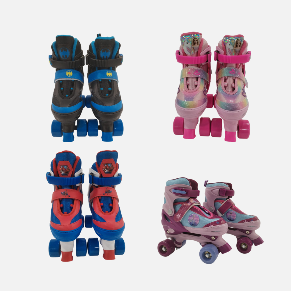 أحذية تزلج للأطفال 4 عجلات بتصميم شخصيات كرتونية