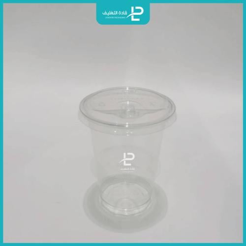 اكواب بلاستيك شفاف بغطاء 3 مقاسات 1000 حبة بسعر الجملة