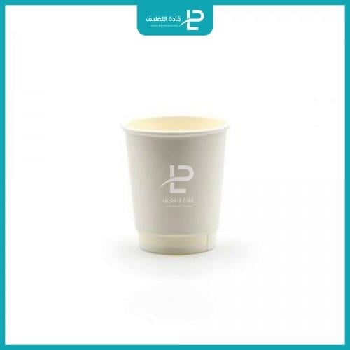 اكواب كرتون ساده  9 اونص بدون غطاء (لونين) 1000 حبة بسعر الجملة