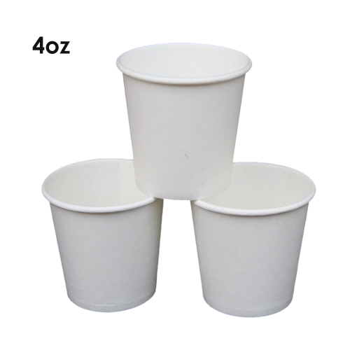 اكواب ورقيه سنغل مقاس (4oz)