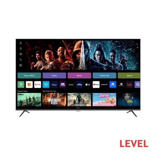 شاشة ليفيل 75 بوصة QLED 4K ويبوس مع رسيفر داخلي بد...