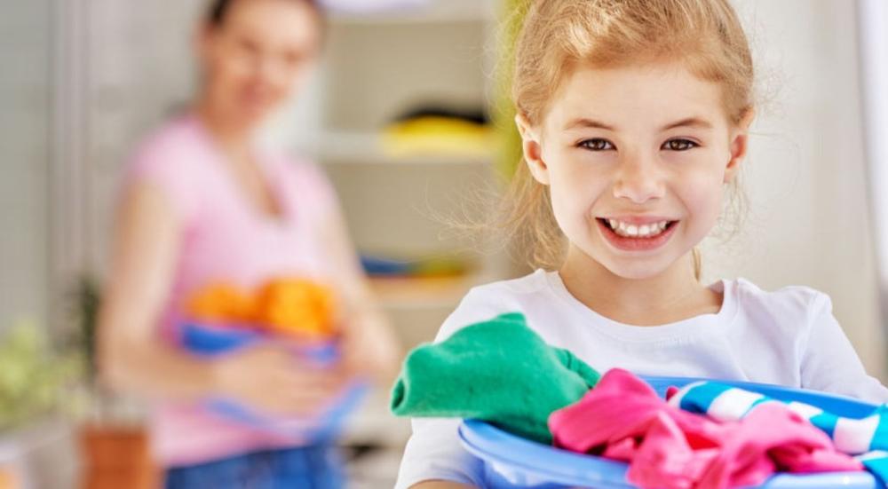 تنظيف ملابس الأطفال