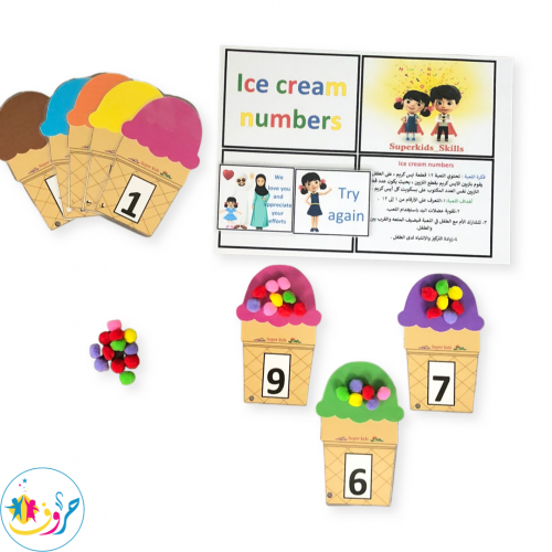 لعبة : مثلجات الأرقام