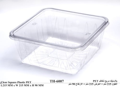 بلاستيك شفاف مربع PET -TH-6007(7606)