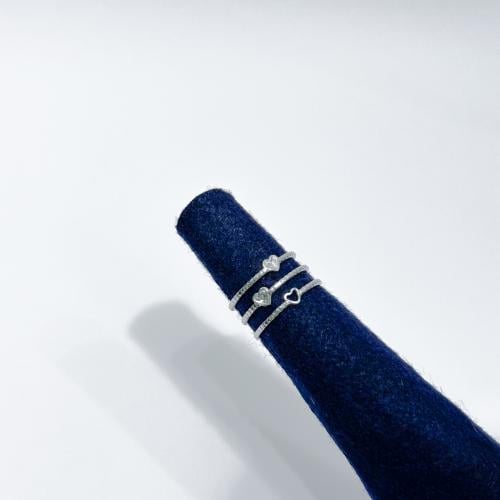 خاتم القلب الثلاثي ضد الصدأ | Stainless steel triple heart ring