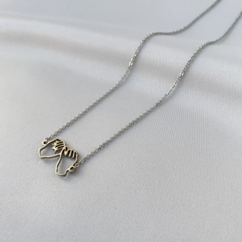 سلسال الوعد فضي ضد الصدأ | Promise necklace