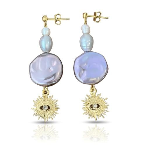 أقراط اللولو مع تشارم الشمس