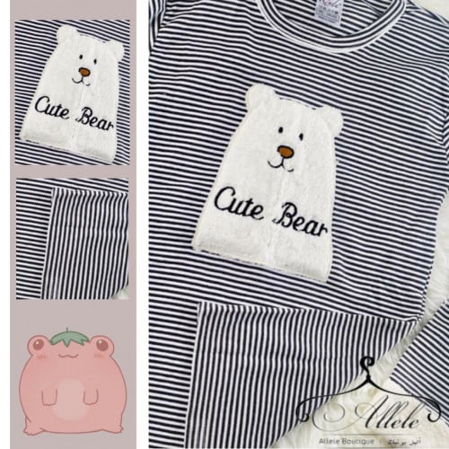 بيجامة نسائية جودة عالية ، مقاس كبير ، قطعتين ، اللون الرمادي