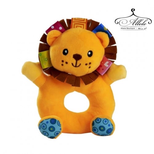 لعبة الأسد للرضع ،دائرية لينة محشوة ، مخملية ناعمة، قطعة واحدة