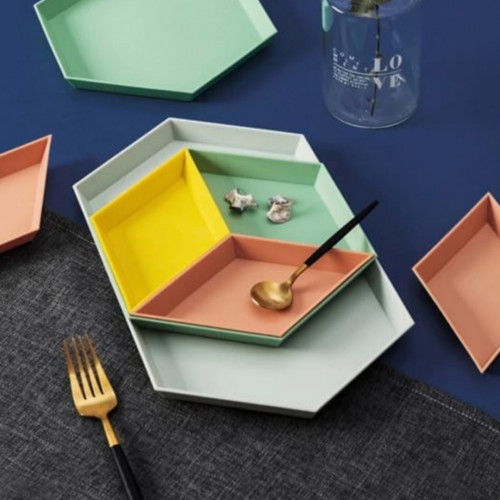 صينية تقديم ملونة ب 4 قطع