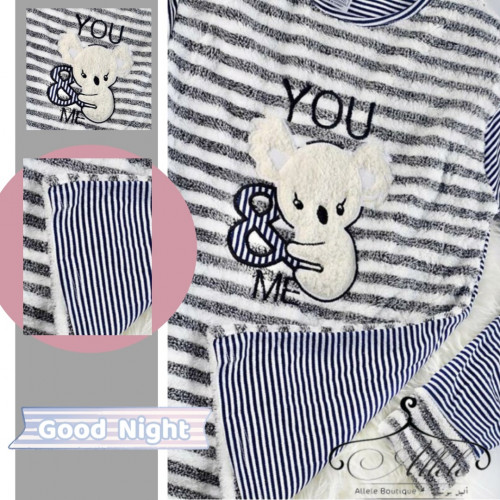 بيجامة نسائية جودة عالية ، مقاس كبير ، قطعتين ، اللون الرمادي