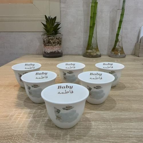 ٦ فناجين قهوة سعودية بتصميم حسب الطلب