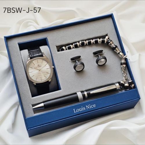 طقم رجالي ساعه+كبك+مسبحة+قلم