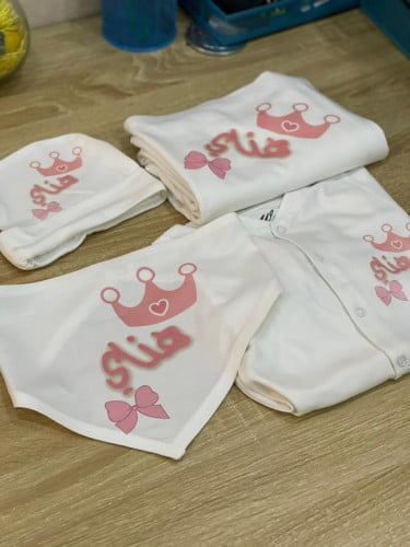 لبس مواليد 4 قطع