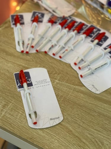 كرت + قلم احمر 10 حبات