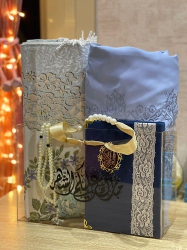 بوكس اكريلك طقم سجادة مع مصحف مخمل