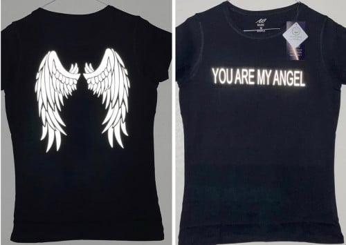 تشيرت نسائي بتصميم مضيئ من الامام و الخلف