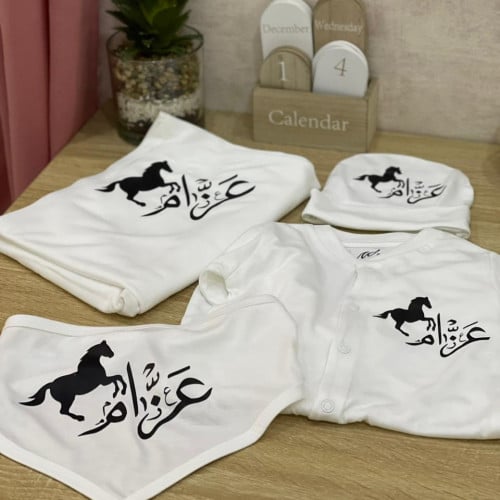 لبس مواليد 4 قطع