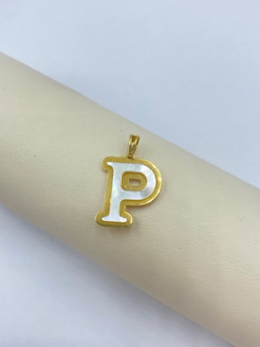 تعليقة  حرف بي (P) عيار 18