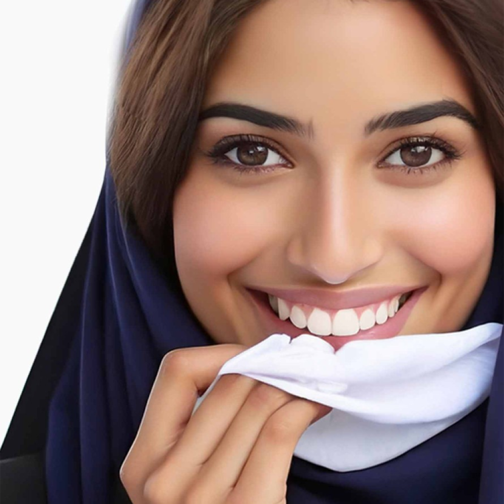 مناديل تنظيف للاسنان ويلزياد بنكهة النعناع الطبيعي اسنان نظيفه وفم منتعش 12منديل