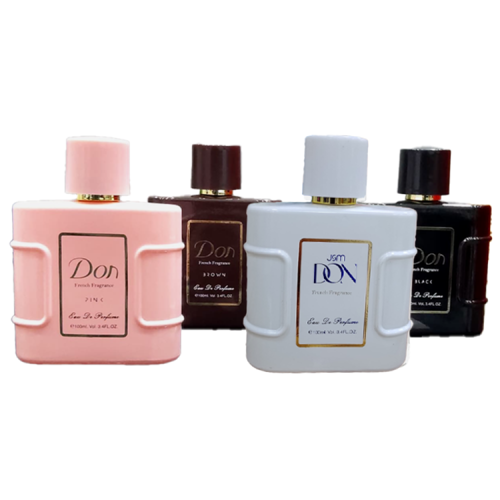 مجموعة عطر دون او دي بارفيوم الرباعية البني والاسود والوردي من مكة والابيض من JSM ـ4*100مل