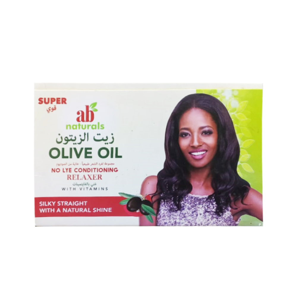 مجموعة لفرد الشعر طبيعياً بزيت الزيتون خالية من الصوديوم - قوي من ايه بي ناتشورالز