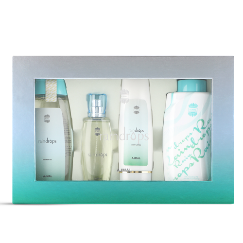 طقم عطر أجمل رين دروبس مجموعة منوعة بودرة + لوشن +...