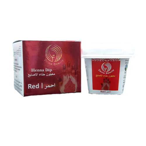 معجون حناء الاصابع لون احمر من زينة بيوتي 50جم