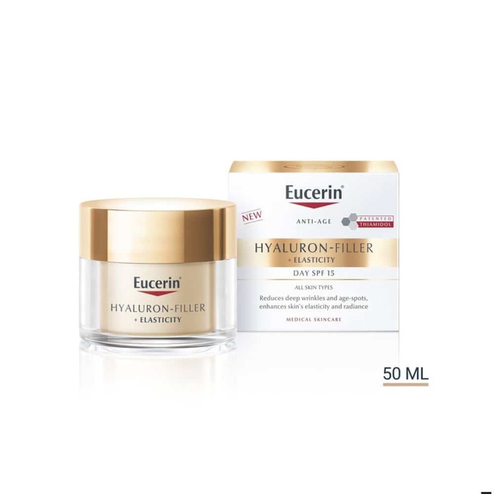 كريم يوسرين اليومي لشد البشرة ومكافحة التجاعيد هيالورون فلير +المرونه مع عامل حمايه من الشمس FPS15 لجميع انواع البشرة 50مل