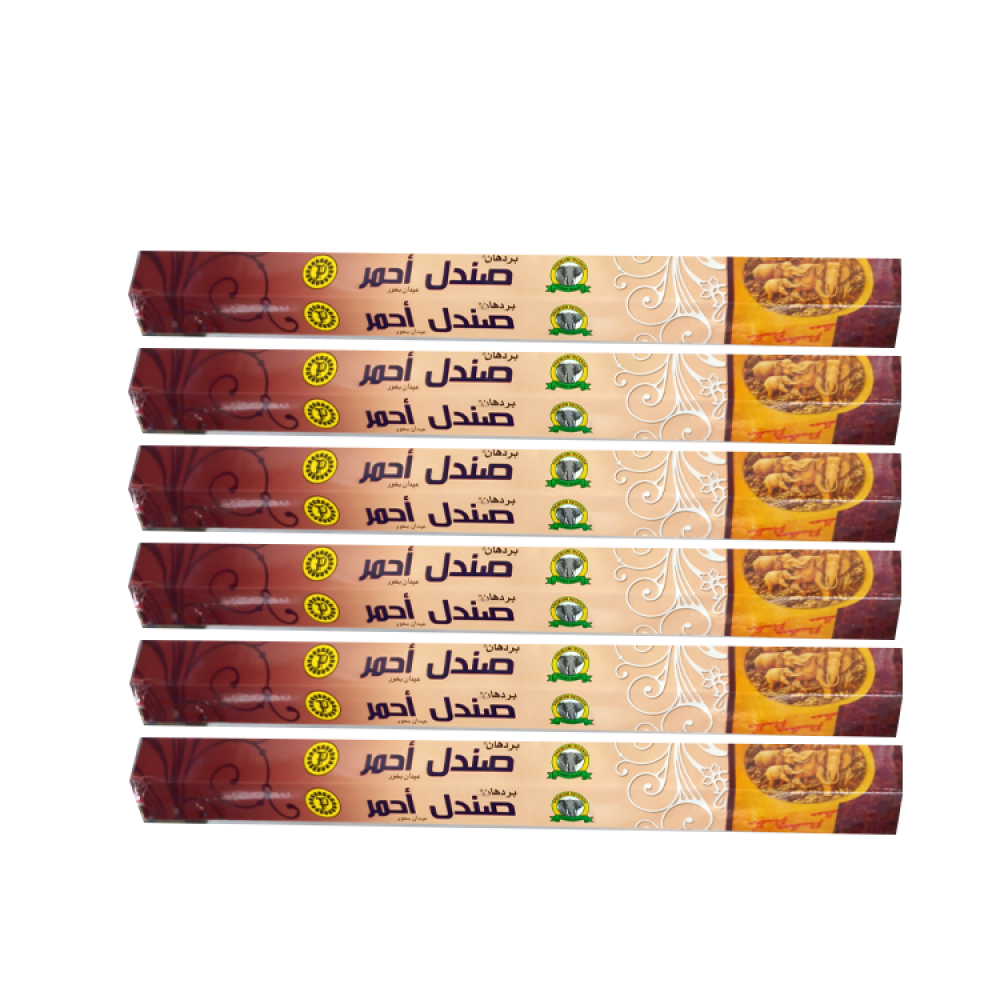 بخور عيدان صندل أحمر من بردهان 6*20 عصا
