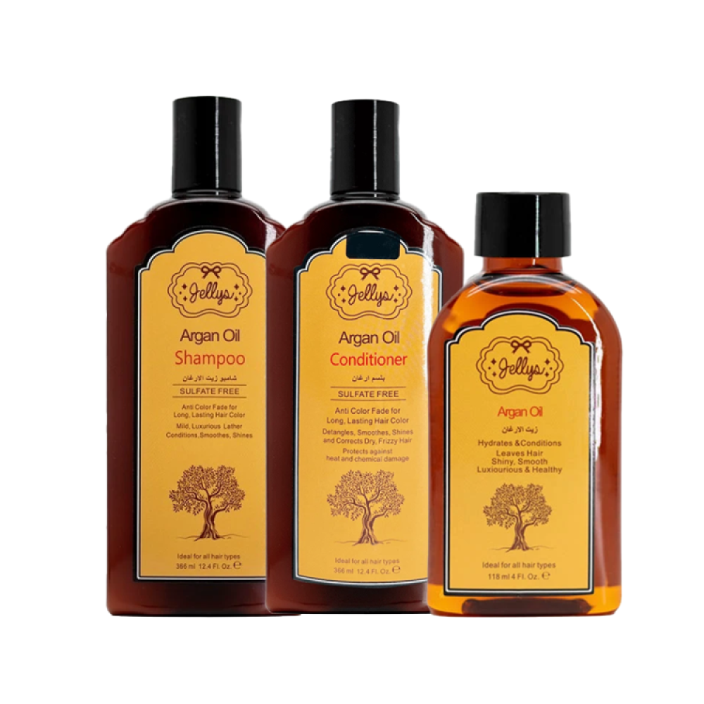 مجموعة زيت الارجان للترطيب والعنايه بالشعر من جيليز