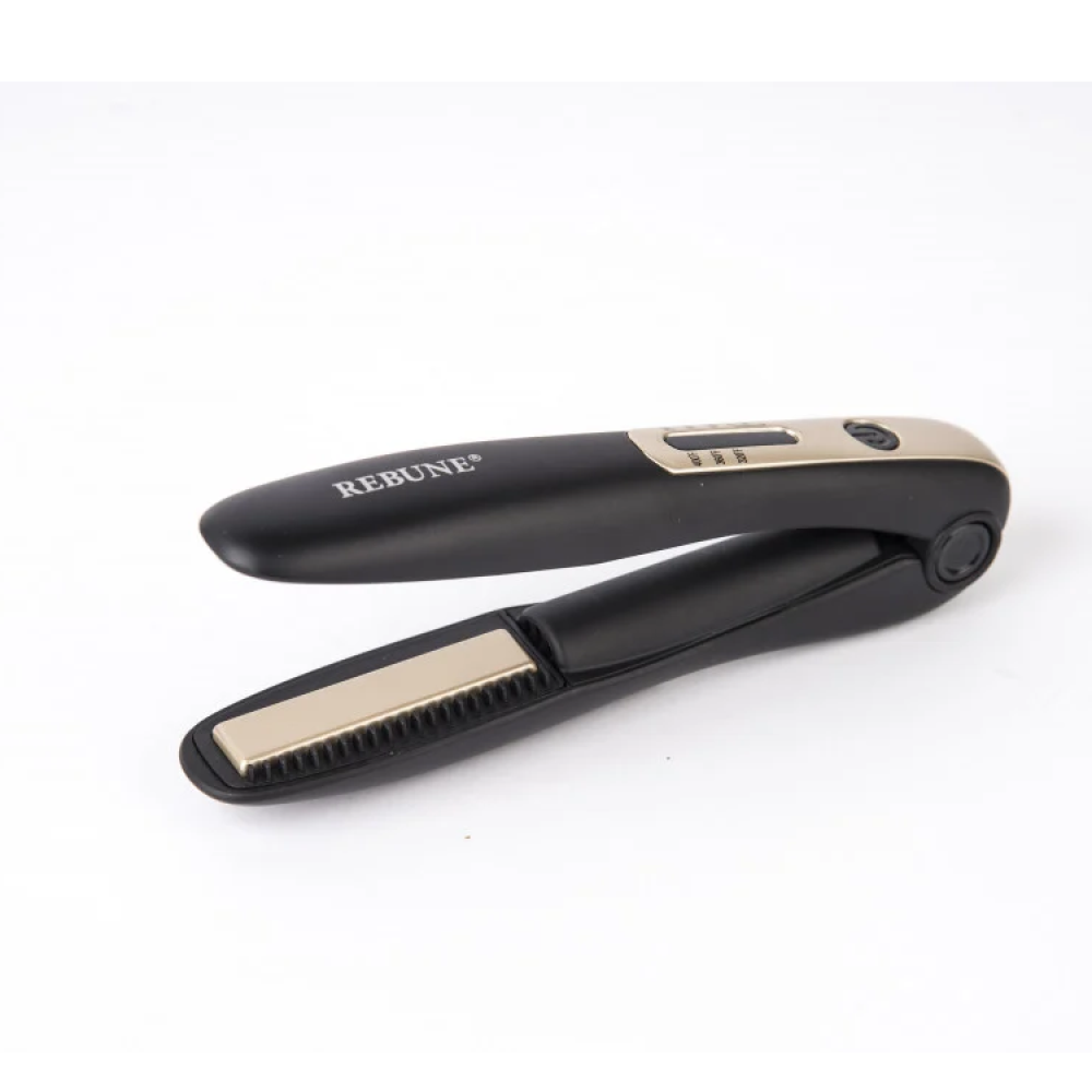 سيراميك مملس الشعر ميني من ريبون RE-2203 اسود القابل للشحن خفيف الوزن