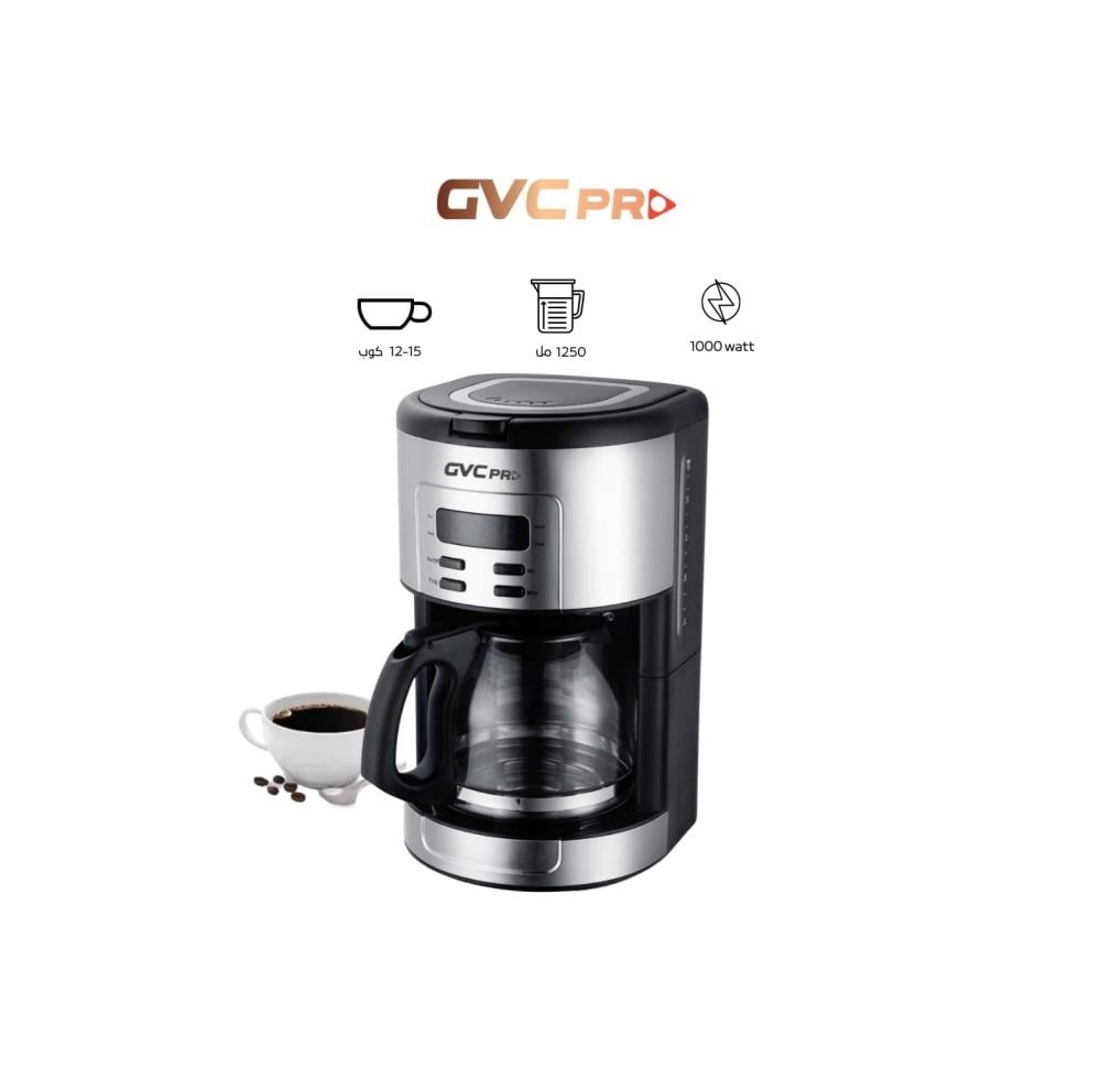 مكينة قهوة أمريكية رقمية GVC PRO – 1000 واط – سعة 1.5 لتر – شاشة ديجيتال – موديل GVCM-1810