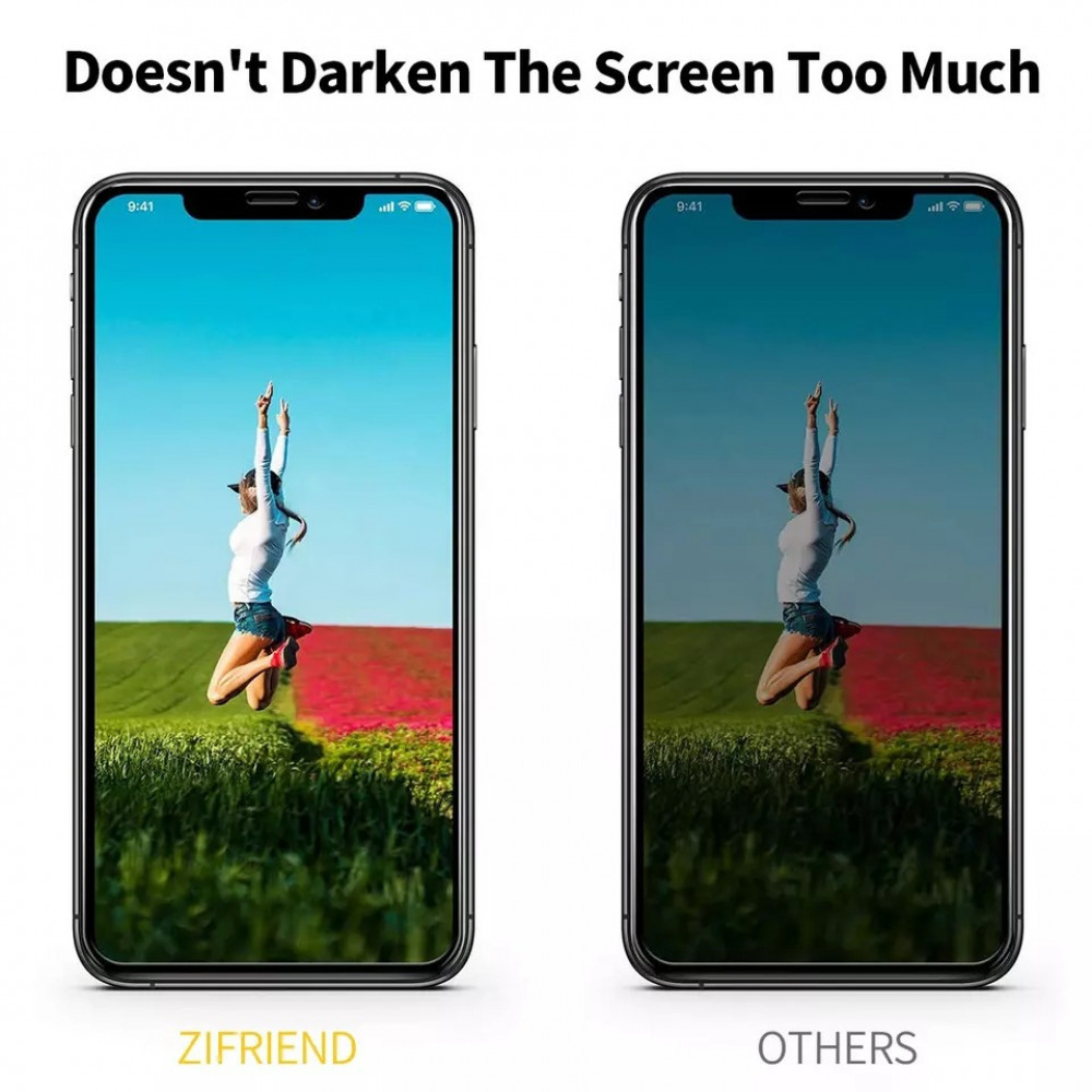 شاشه لقافة ايفون 14 برو - اطراف اسود مقاوم للخدوش ماركة زيفرند ZIFRIED