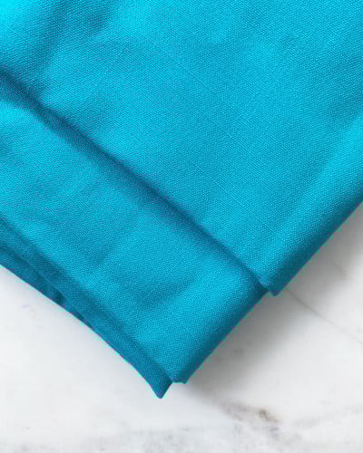 قماش كتان تركواز