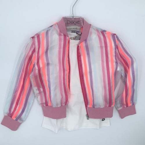 NEON SUMMER BOMBER JACKET WITH TSHIRT